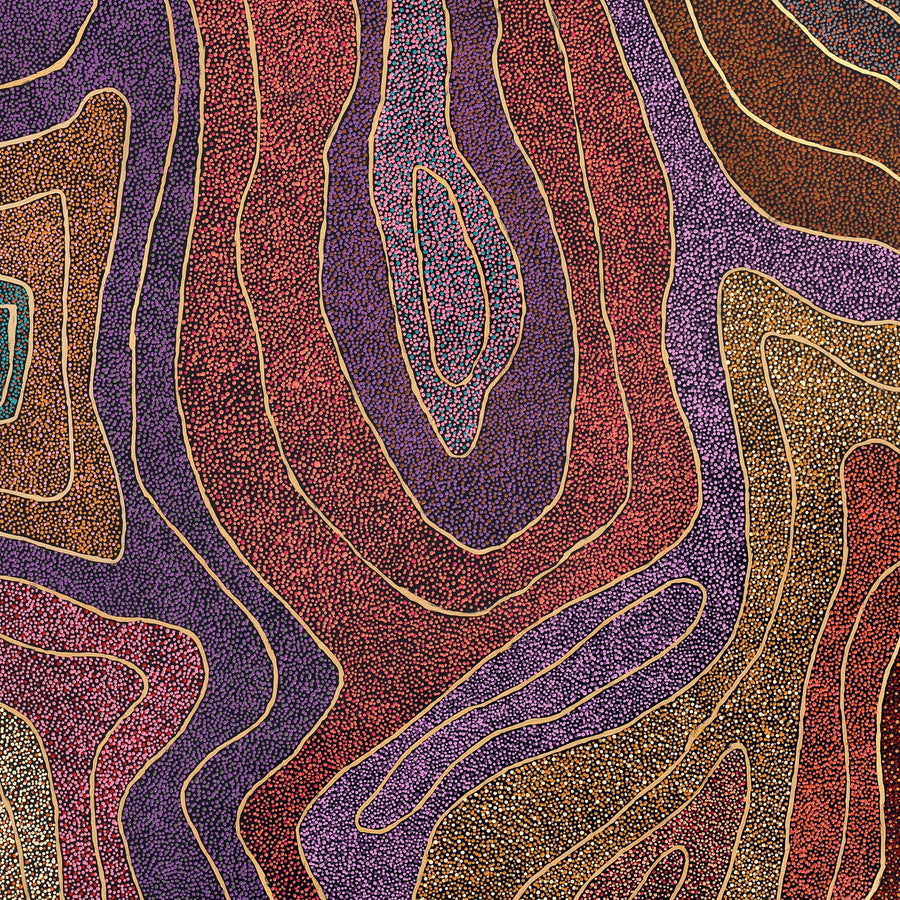 Aboriginal Artwork by Judy Miller, Ninuku Tjukurpa, 152x91cm
