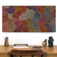 Aboriginal Artwork by Judy Miller, Ninuku Tjukurpa, 91x45cm