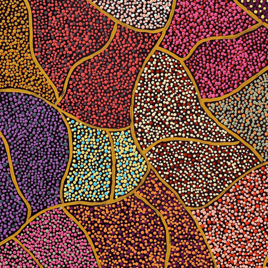 Aboriginal Artwork by Judy Miller, Ninuku Tjukurpa, 91x45cm