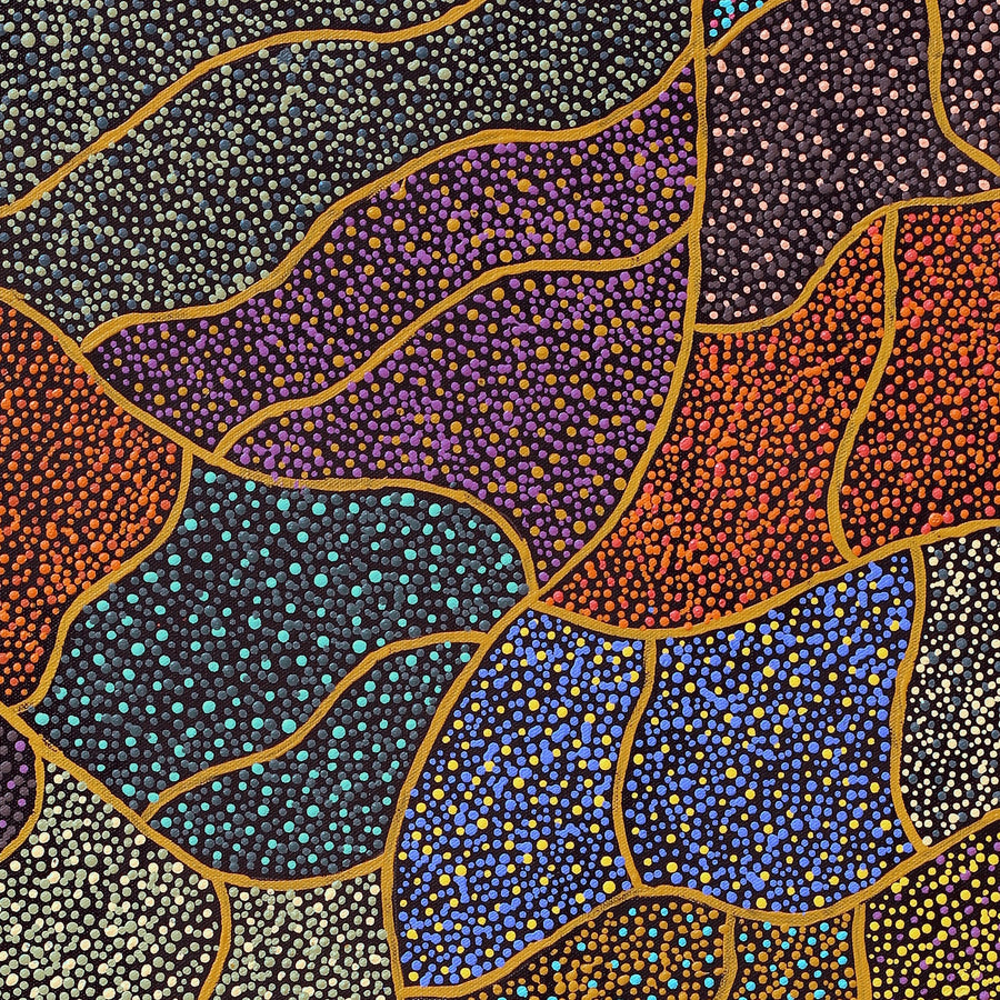 Aboriginal Artwork by Judy Miller, Ninuku Tjukurpa, 91x45cm