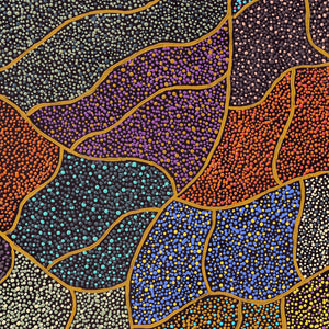 Aboriginal Art by Judy Miller, Ninuku Tjukurpa, 91x45cm - ART ARK®