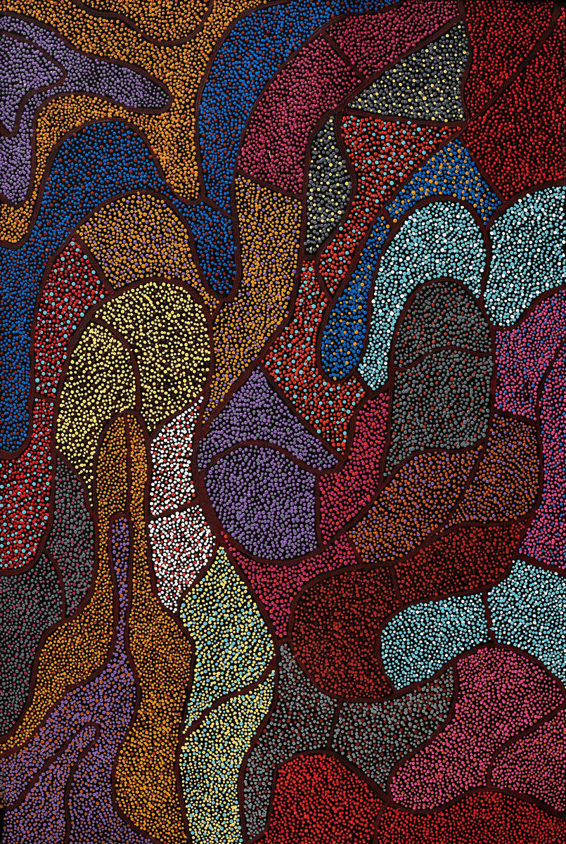 Aboriginal Art by Judy Miller, Ninuku Tjukurpa, 91x61cm - ART ARK®