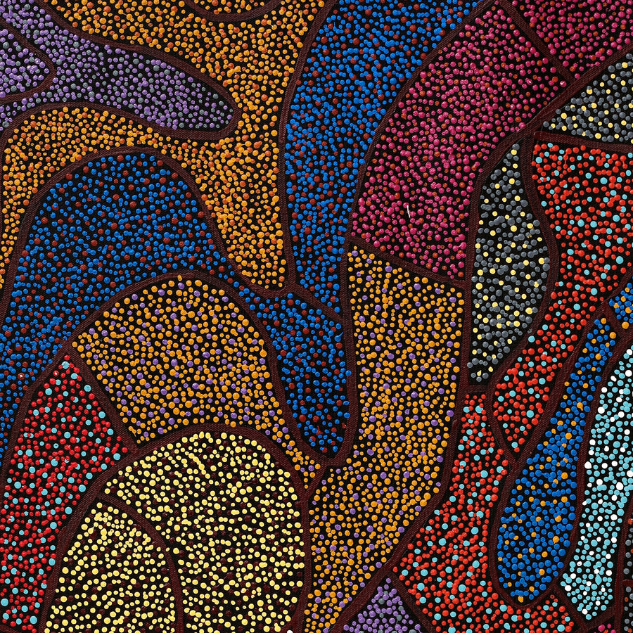 Aboriginal Artwork by Judy Miller, Ninuku Tjukurpa, 91x61cm