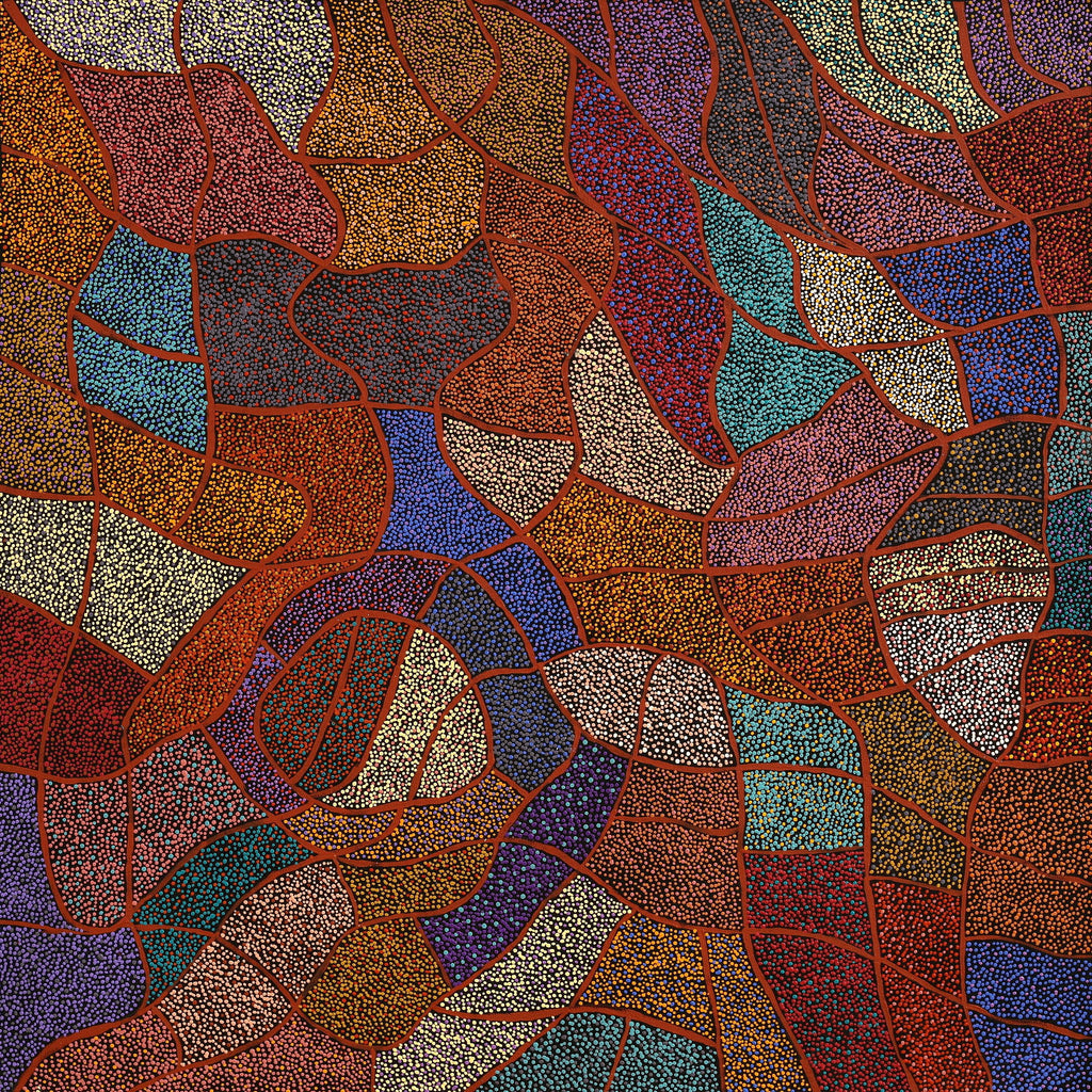 Aboriginal Art by Judy Miller, Ninuku Tjukurpa, 91x91cm - ART ARK®