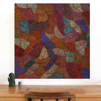 Aboriginal Artwork by Judy Miller, Ninuku Tjukurpa, 91x91cm