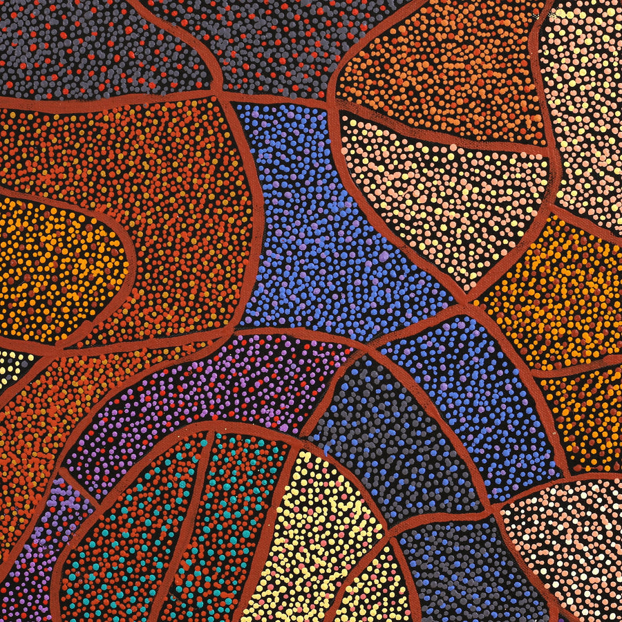 Aboriginal Artwork by Judy Miller, Ninuku Tjukurpa, 91x91cm