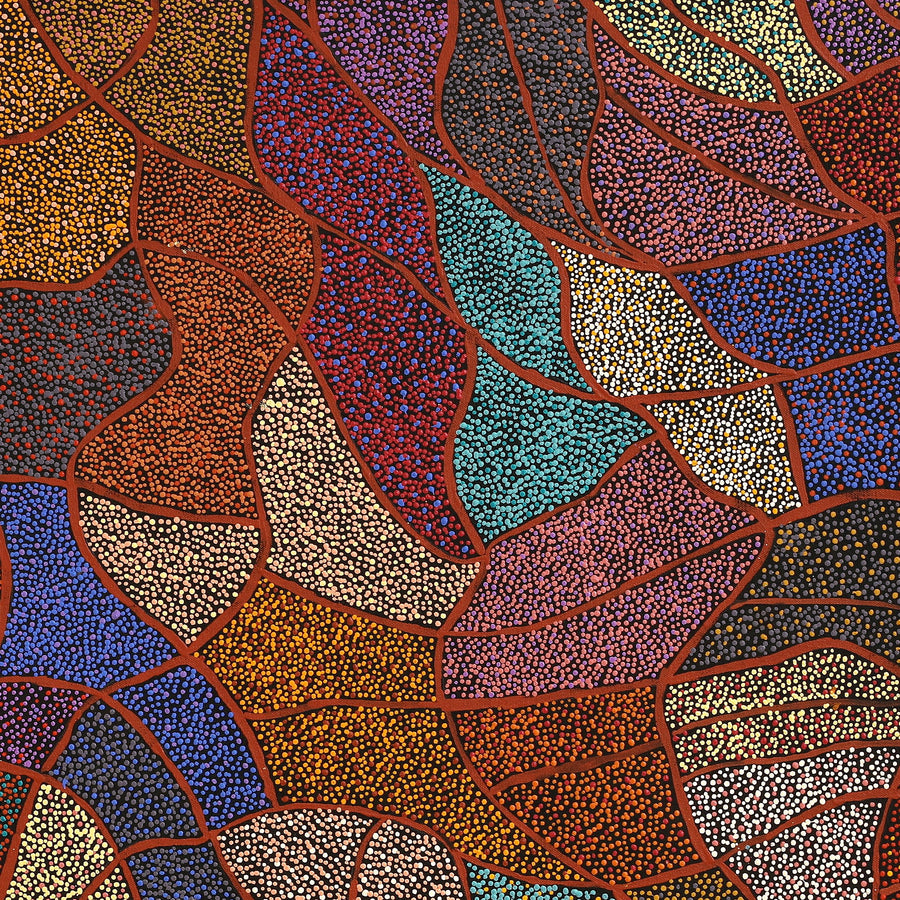 Aboriginal Artwork by Judy Miller, Ninuku Tjukurpa, 91x91cm