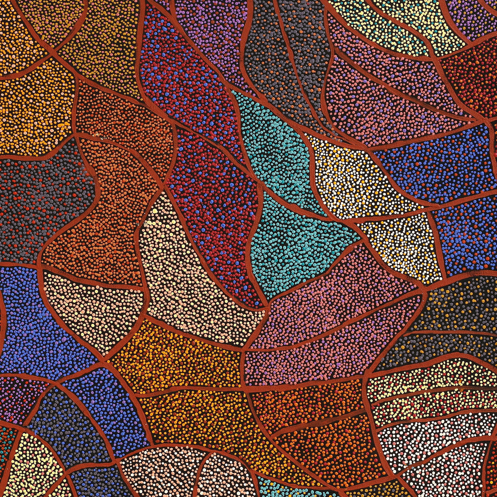 Aboriginal Art by Judy Miller, Ninuku Tjukurpa, 91x91cm - ART ARK®