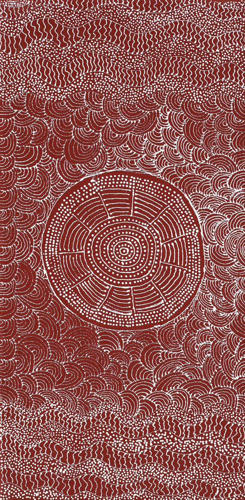 Aboriginal Art by Julie Napaljarri Dempsey, Pikilyi Jukurrpa (Vaughan Springs Dreaming), 61x30cm - ART ARK®