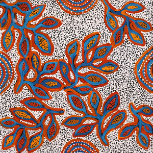 Aboriginal Artwork by Juliette Nampijinpa Brown, Ngapa Jukurrpa (Water Dreaming) - Mikanji, 61x61cm - ART ARK®