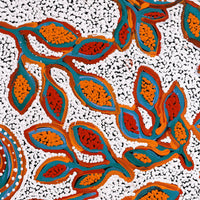 Aboriginal Artwork by Juliette Nampijinpa Brown, Ngapa Jukurrpa (Water Dreaming) - Mikanji, 61x61cm