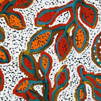 Aboriginal Artwork by Juliette Nampijinpa Brown, Ngapa Jukurrpa (Water Dreaming) - Mikanji, 76x30cm