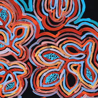 Aboriginal Artwork by Juliette Nampijinpa Brown, Ngapa Jukurrpa (Water Dreaming) - Mikanji, 76x61cm