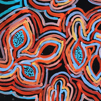 Aboriginal Artwork by Juliette Nampijinpa Brown, Ngapa Jukurrpa (Water Dreaming) - Mikanji, 76x61cm