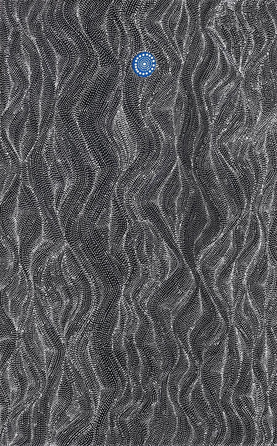 Aboriginal Artwork by Justinna Napaljarri Sims, Yanjirlpirri or Napaljarri-Warnu Jukurrpa (Star or Seven Sisters Dreaming), 122x76cm