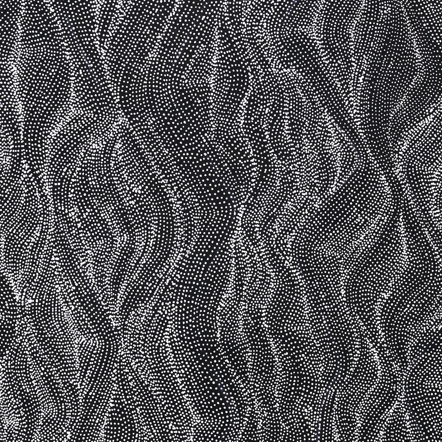 Aboriginal Artwork by Justinna Napaljarri Sims, Yanjirlpirri or Napaljarri-Warnu Jukurrpa (Star or Seven Sisters Dreaming), 122x76cm