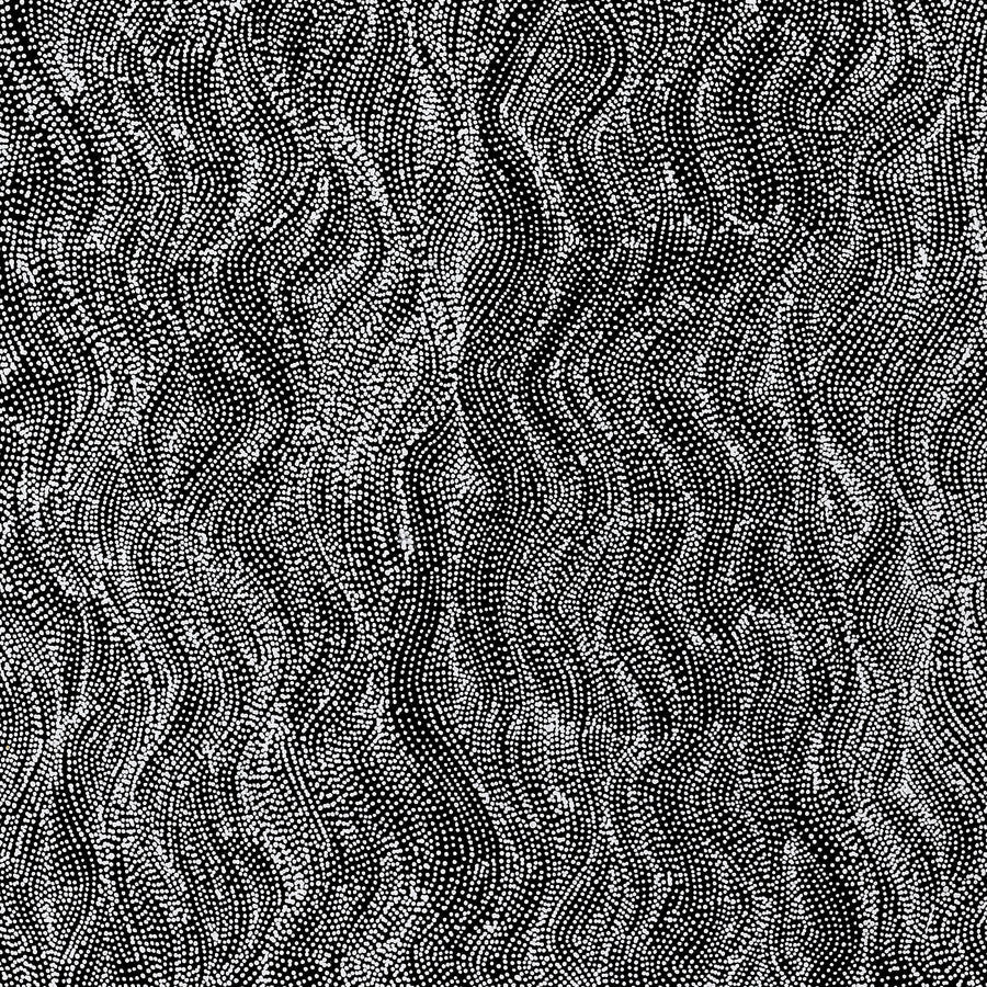 Aboriginal Artwork by Justinna Napaljarri Sims, Yanjirlpirri or Napaljarri-Warnu Jukurrpa (Star or Seven Sisters Dreaming), 152x76cm