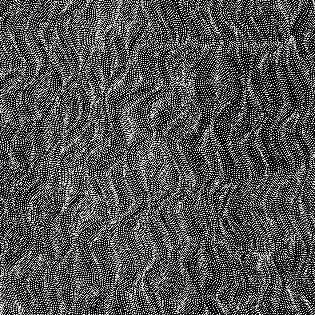 Aboriginal Artwork by Justinna Napaljarri Sims, Yanjirlpirri or Napaljarri-Warnu Jukurrpa (Star or Seven Sisters Dreaming), 183x91cm