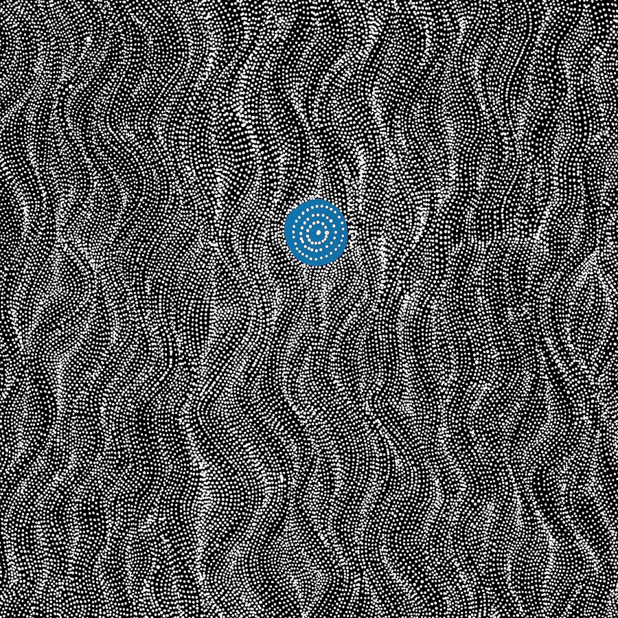 Aboriginal Artwork by Justinna Napaljarri Sims, Yanjirlpirri or Napaljarri-Warnu Jukurrpa (Star or Seven Sisters Dreaming), 183x91cm