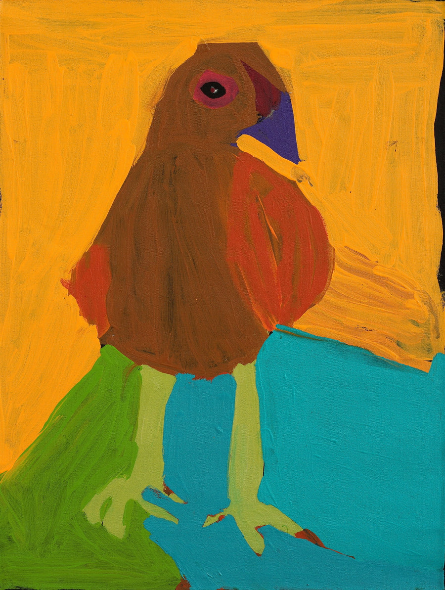 Aboriginal Artwork by Karen Napaljarri Barnes, Bird, 61x46cm