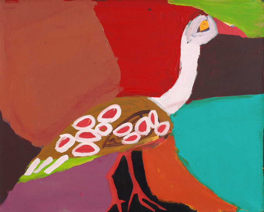 Aboriginal Artwork by Karen Napaljarri Barnes, Bird, 76x61cm