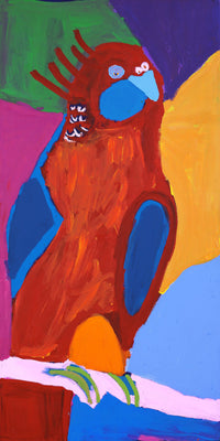 Aboriginal Artwork by Karen Napaljarri Barnes, Budgie, 152x76cm