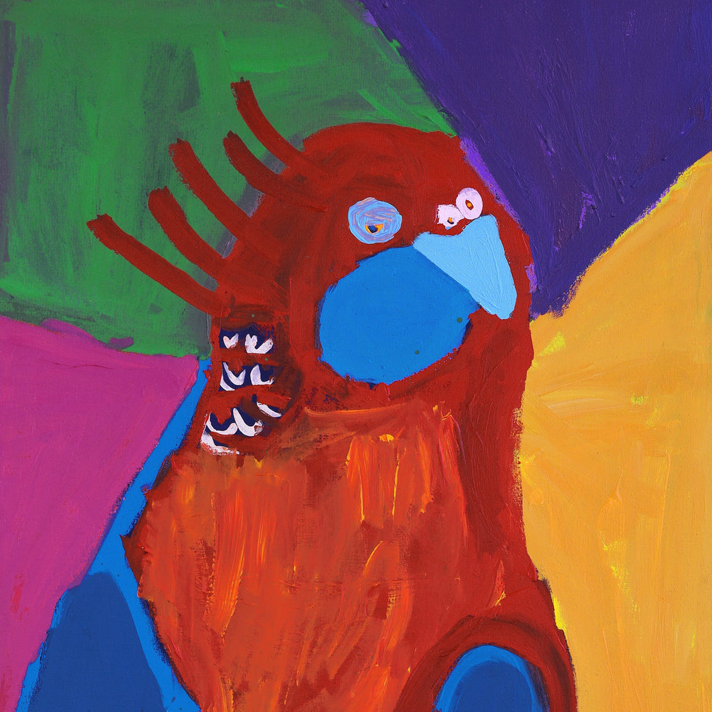 Aboriginal Artwork by Karen Napaljarri Barnes, Budgie, 152x76cm