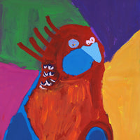 Aboriginal Artwork by Karen Napaljarri Barnes, Budgie, 152x76cm