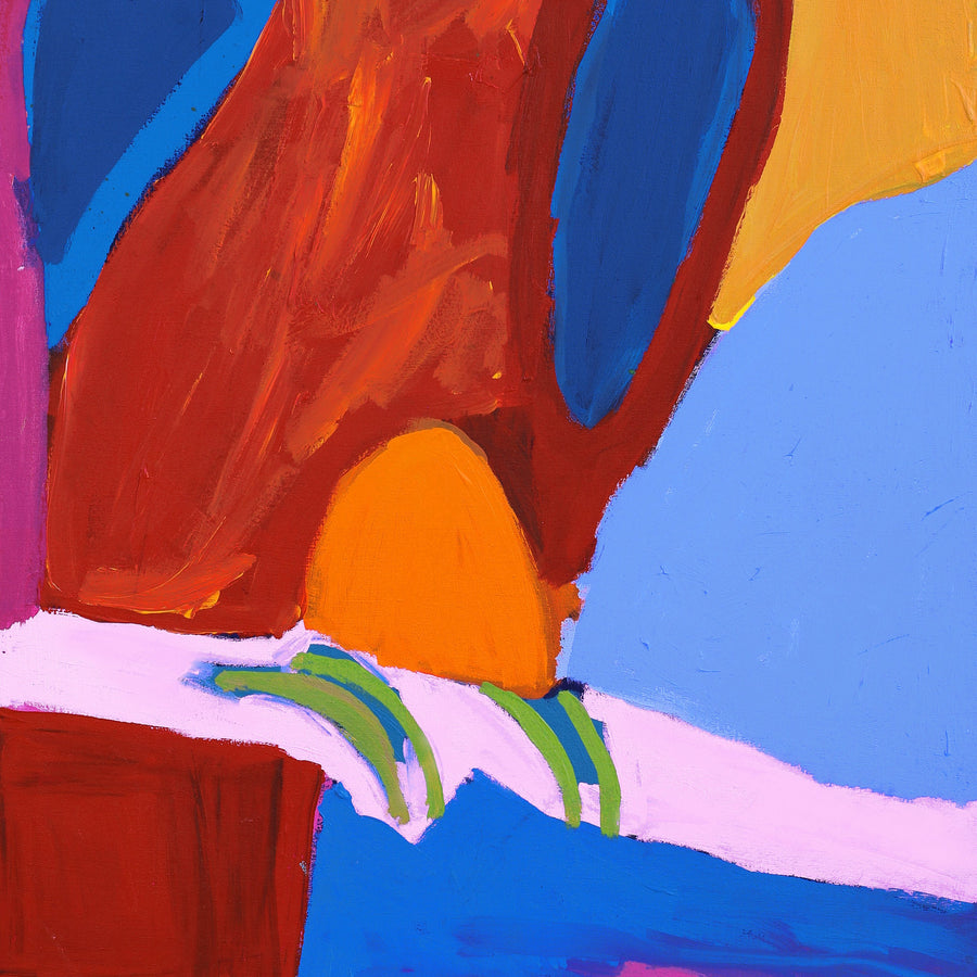 Aboriginal Artwork by Karen Napaljarri Barnes, Budgie, 152x76cm