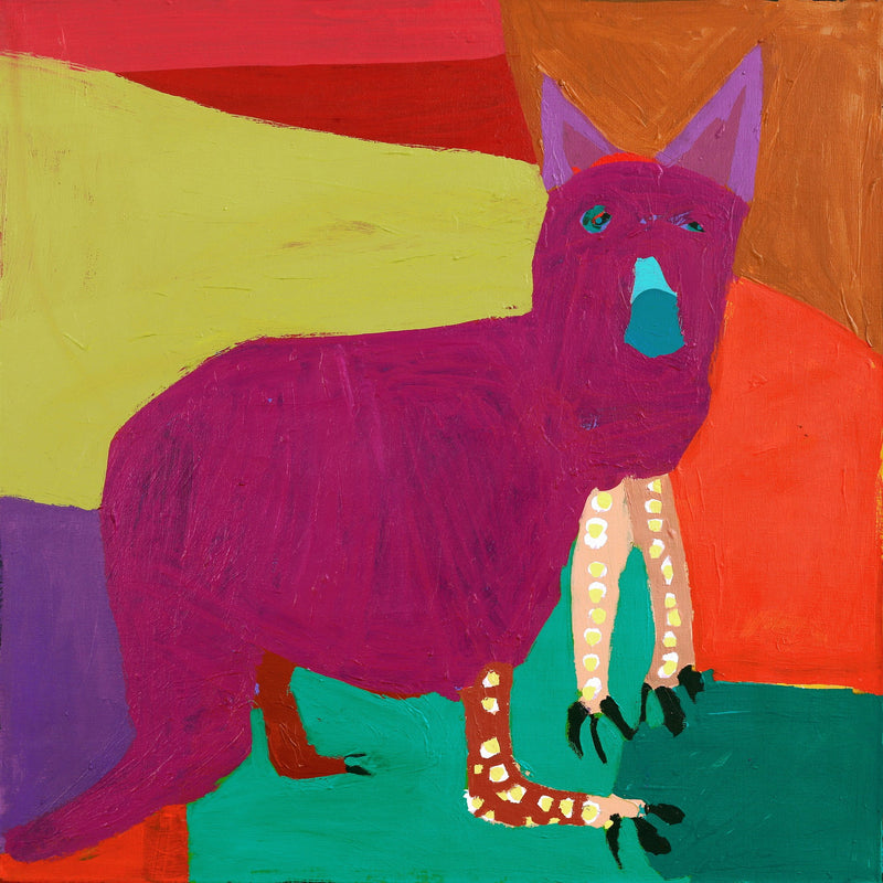 Aboriginal Artwork by Karen Napaljarri Barnes, Kangaroo, 91x91cm