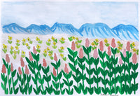 Aboriginal Artwork by Kathleen France, Wildflowers, 38x26cm