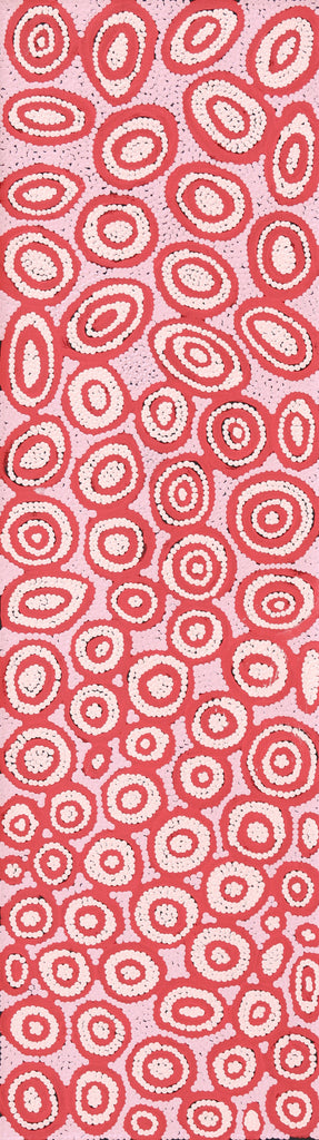 Aboriginal Artwork by Kelly-Anne Nungarrayi Gibson, Ngapa Jukurrpa (Water Dreaming) - Puyurru, 107x30cm