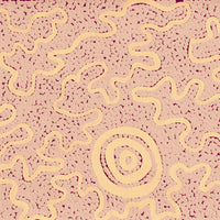 Aboriginal Artwork by Kelly-Anne Nungarrayi Gibson, Ngapa Jukurrpa (Water Dreaming) - Puyurru, 107x30cm