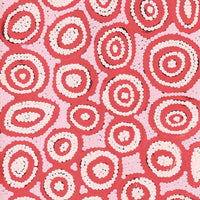Aboriginal Artwork by Kelly-Anne Nungarrayi Gibson, Ngapa Jukurrpa (Water Dreaming) - Puyurru, 107x30cm