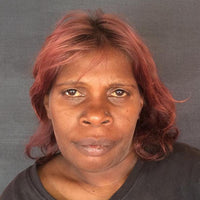 Aboriginal Artwork by Kelly-Anne Nungarrayi Gibson, Ngapa Jukurrpa (Water Dreaming) - Puyurru, 107x30cm