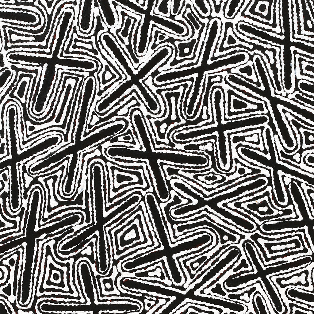 Aboriginal Artwork by Kenneth Jungarrayi Martin, Ngatijirri Jukurrpa (Budgerigar Dreaming), 107x76cm