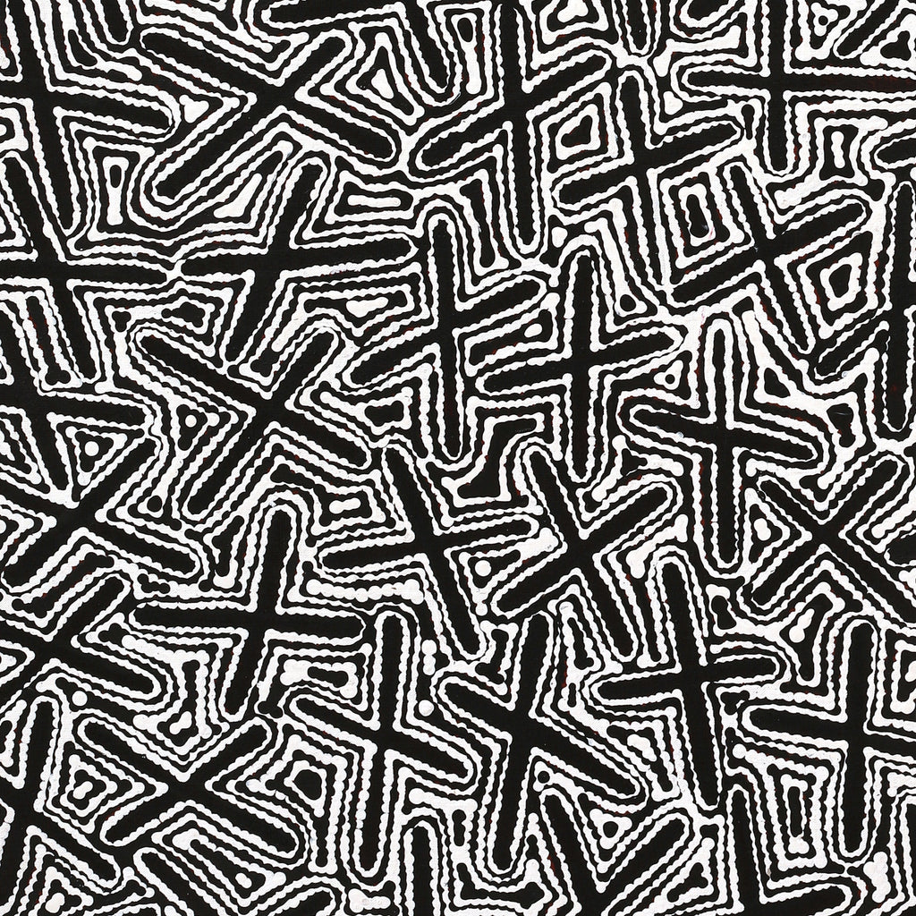 Aboriginal Artwork by Kenneth Jungarrayi Martin, Ngatijirri Jukurrpa (Budgerigar Dreaming), 107x76cm