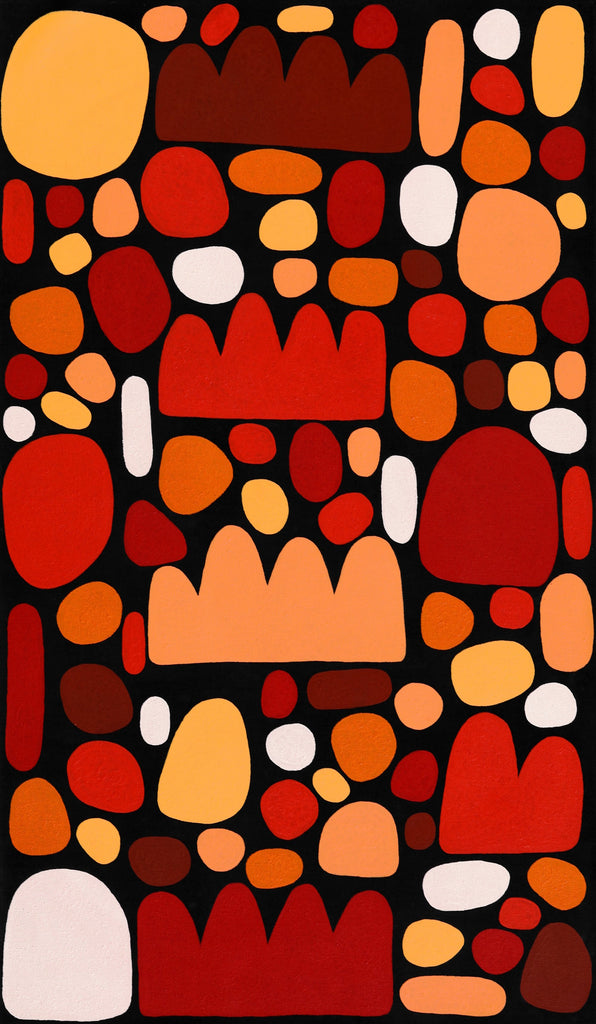 Aboriginal Artwork by Keturah Zimran, Puli Puli - Rocks, 122x71cm