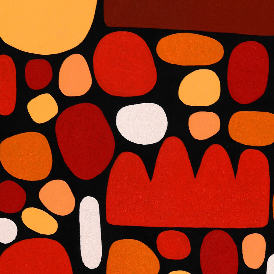 Aboriginal Artwork by Keturah Zimran, Puli Puli - Rocks, 122x71cm