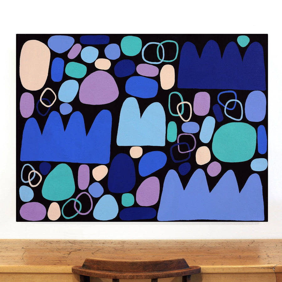 Aboriginal Artwork by Keturah Zimran, Puli Puli - Rocks, 122x91cm