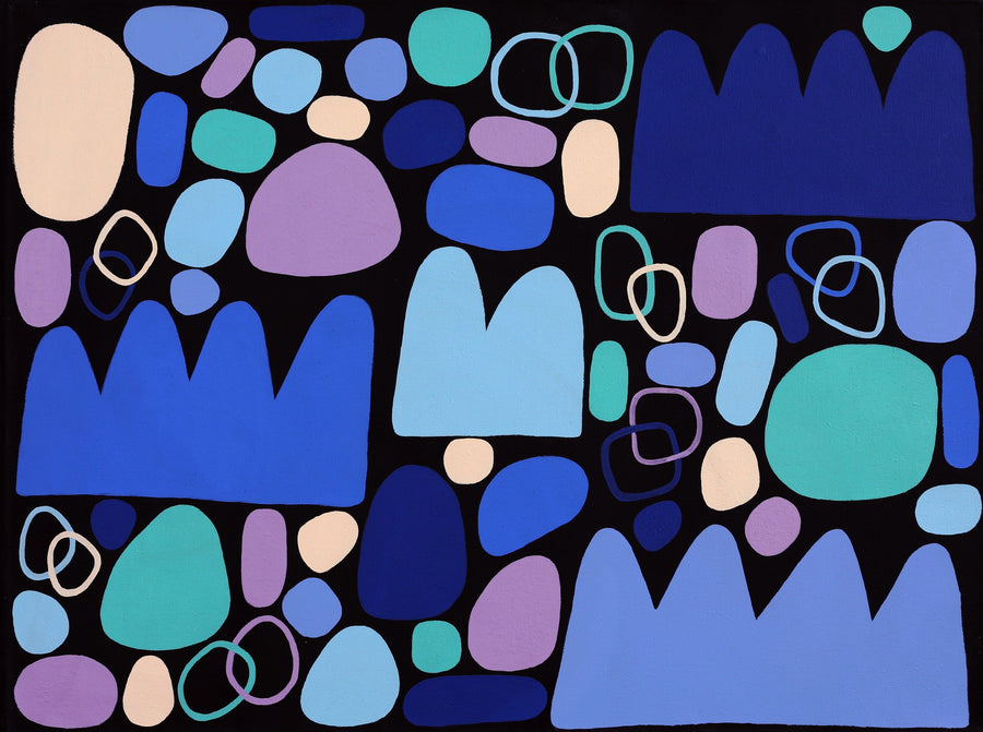 Aboriginal Artwork by Keturah Zimran, Puli Puli - Rocks, 122x91cm