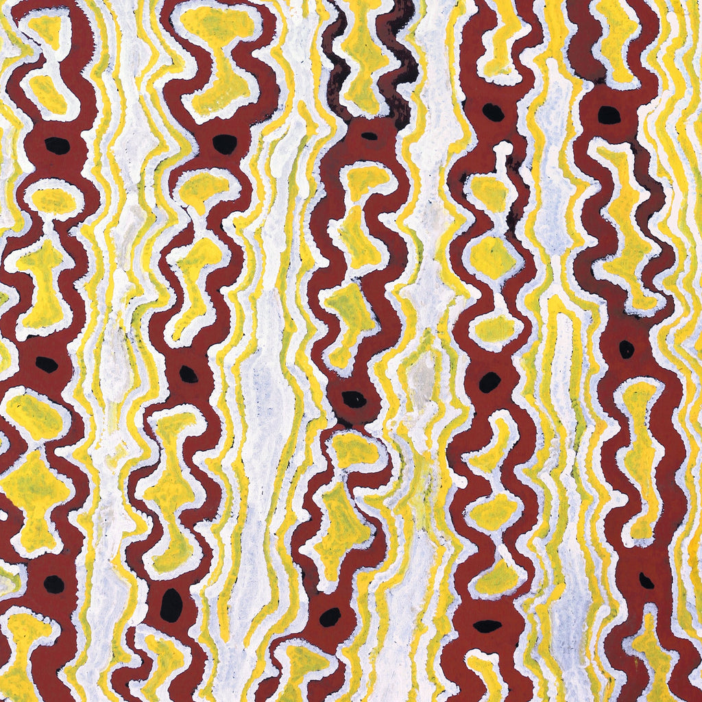 Aboriginal Artwork by Kutungka Napanangka, Hunting Brown Snake, 153x82cm
