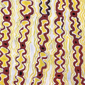 Aboriginal Artwork by Kutungka Napanangka, Hunting Brown Snake, 153x82cm - ART ARK®