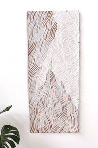 Aboriginal Artwork by Lamangirra #2 Gumana, Garrapara, 118x48cm Bark