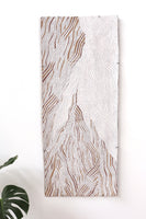 Aboriginal Art by Lamangirra #2 Gumana, Garrapara, 118x48cm Bark - ART ARK®