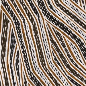 Aboriginal Artwork by Lamangirra #2 Gumana, Garrapara, 132x48cm Bark - ART ARK®