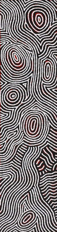 Aboriginal Artwork by Leah Nampijinpa Sampson, Ngapa Jukurrpa - Pirlinyarnu, 122x30cm