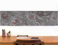 Aboriginal Artwork by Leah Nampijinpa Sampson, Ngapa Jukurrpa - Pirlinyarnu, 122x30cm