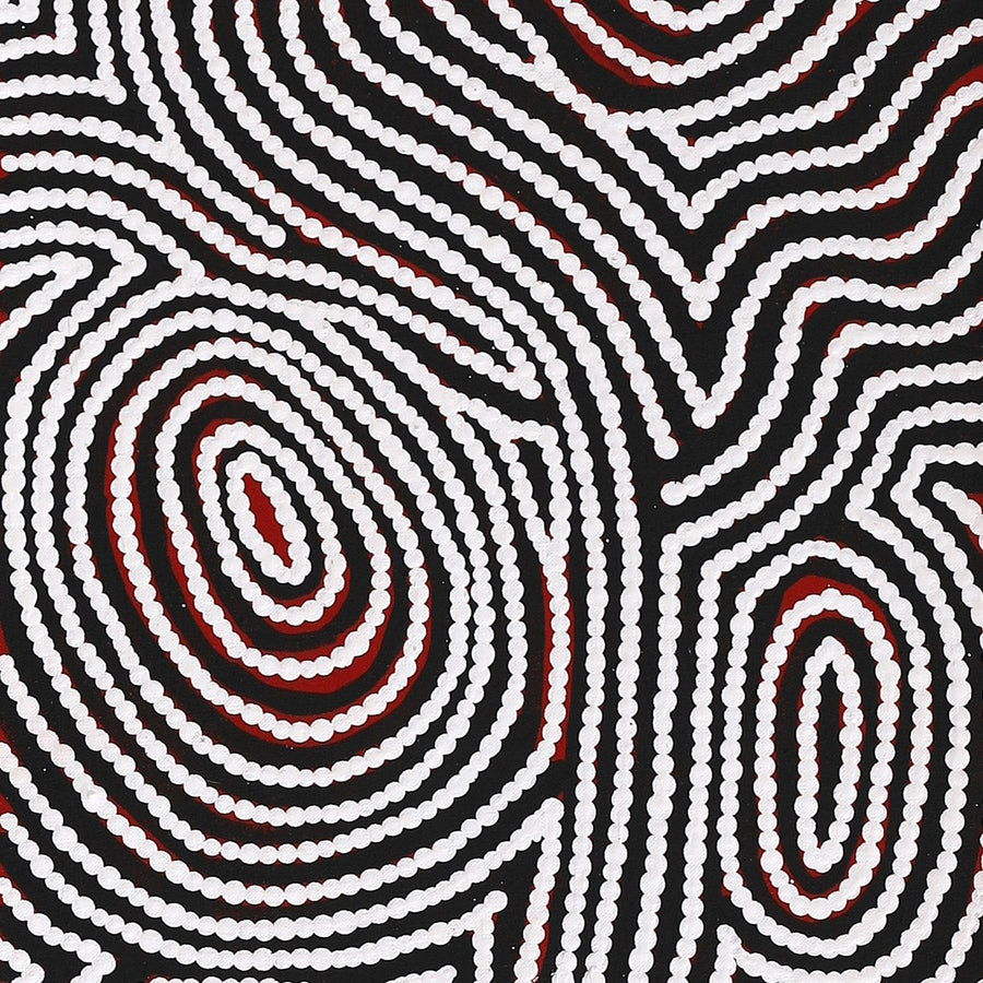 Aboriginal Artwork by Leah Nampijinpa Sampson, Ngapa Jukurrpa - Pirlinyarnu, 122x30cm