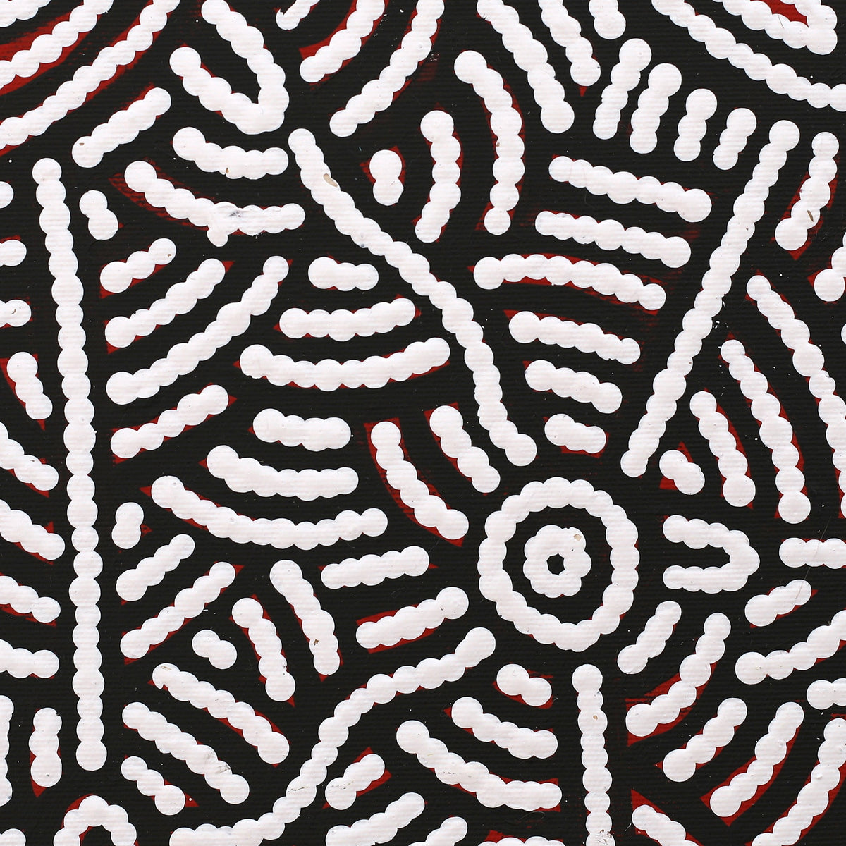 Aboriginal Art by Leah Nampijinpa Sampson, Ngapa Jukurrpa - Pirlinyarnu, 30x30cm - ART ARK®